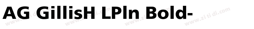 AG GillisH LPln Bold字体转换